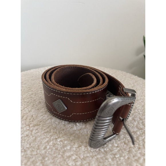 Banana Republic Heritage Wide Brown Western Concho Belt Leather Small - Picture 4 of 10